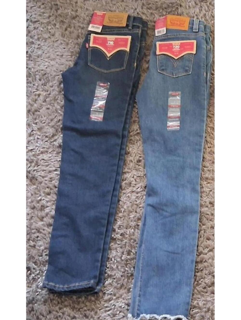 Lot of 2 Girls Size 8 NWT Jeans Levi Skinny Denim 720 710